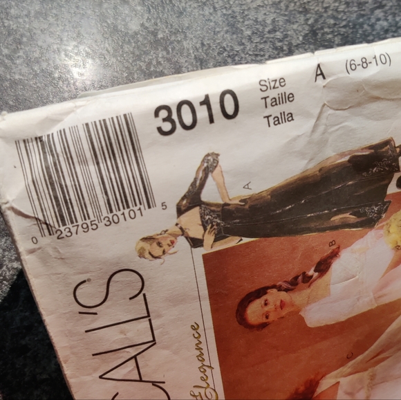 🗺 McCall's Evening Elegance Pattern 3010 Bridal, Formal Dancer, Costume Dresses - Picture 9 of 10